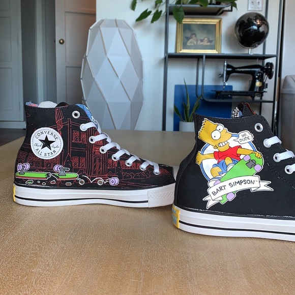 Converse Shoes | Converse Chuck Taylor x Simpsons 25th Anniversary - Sz M9 - Bart Black | Color: Black | Size: 9 | Michaelmuir's Closet